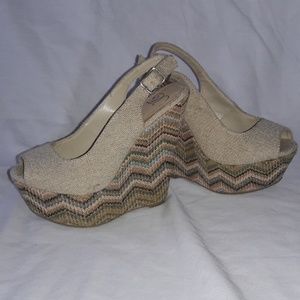 Wedge platform heels